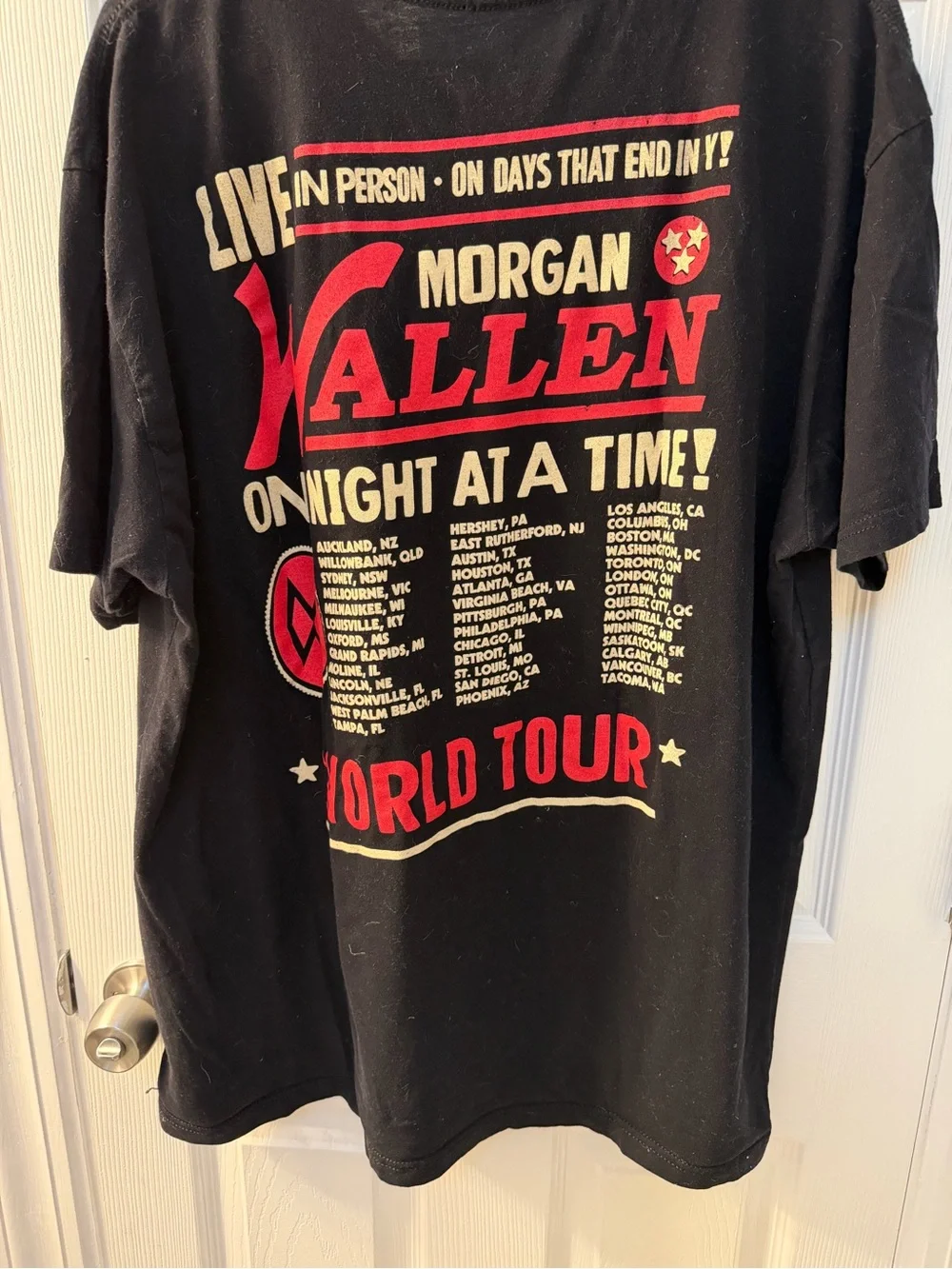 Black Graphic Tour T-Shirt -
